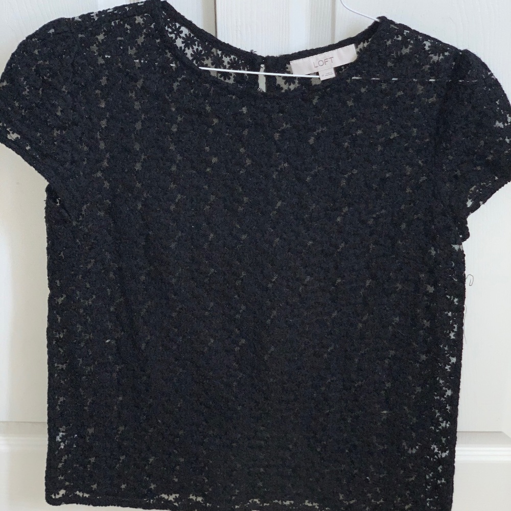Sheer Short-Sleeve Blouse